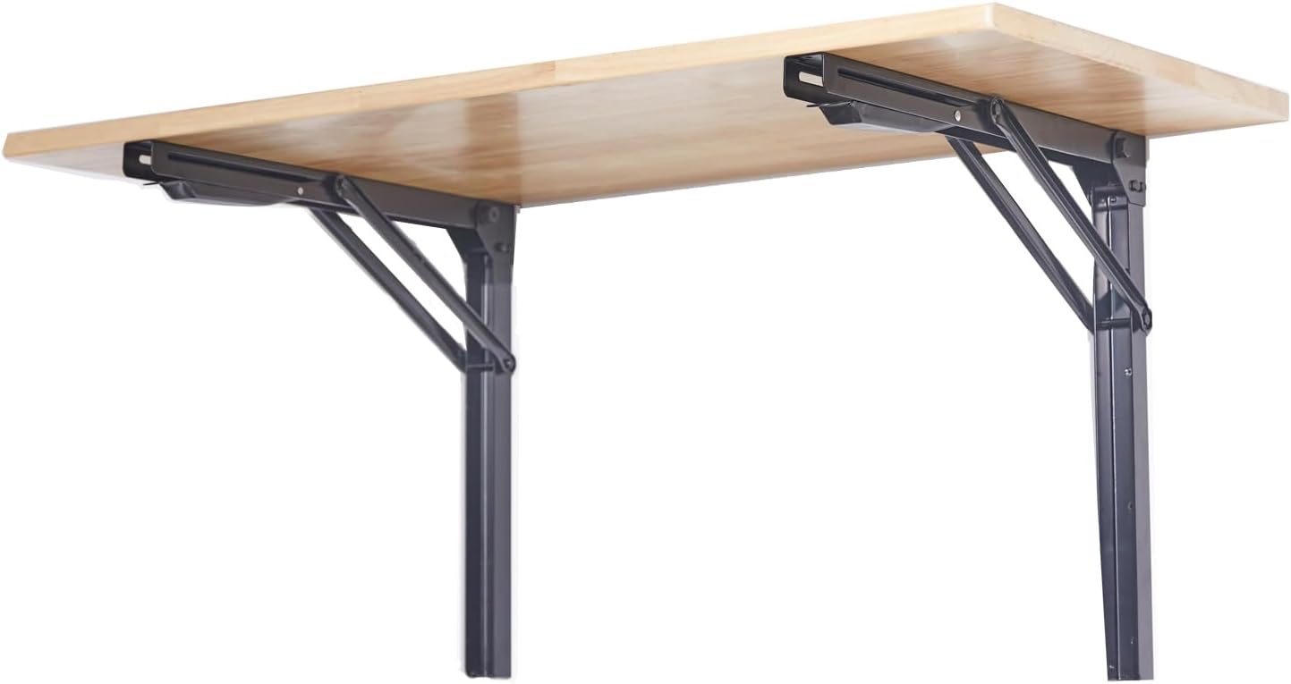 Ultrawall Wall Mounted Folding Workbench, Heavy Duty Foldable Work Table, Collapsible Desk for Workshop, Garage, Office, Home, Holds Up to 550 lb, 47.2"