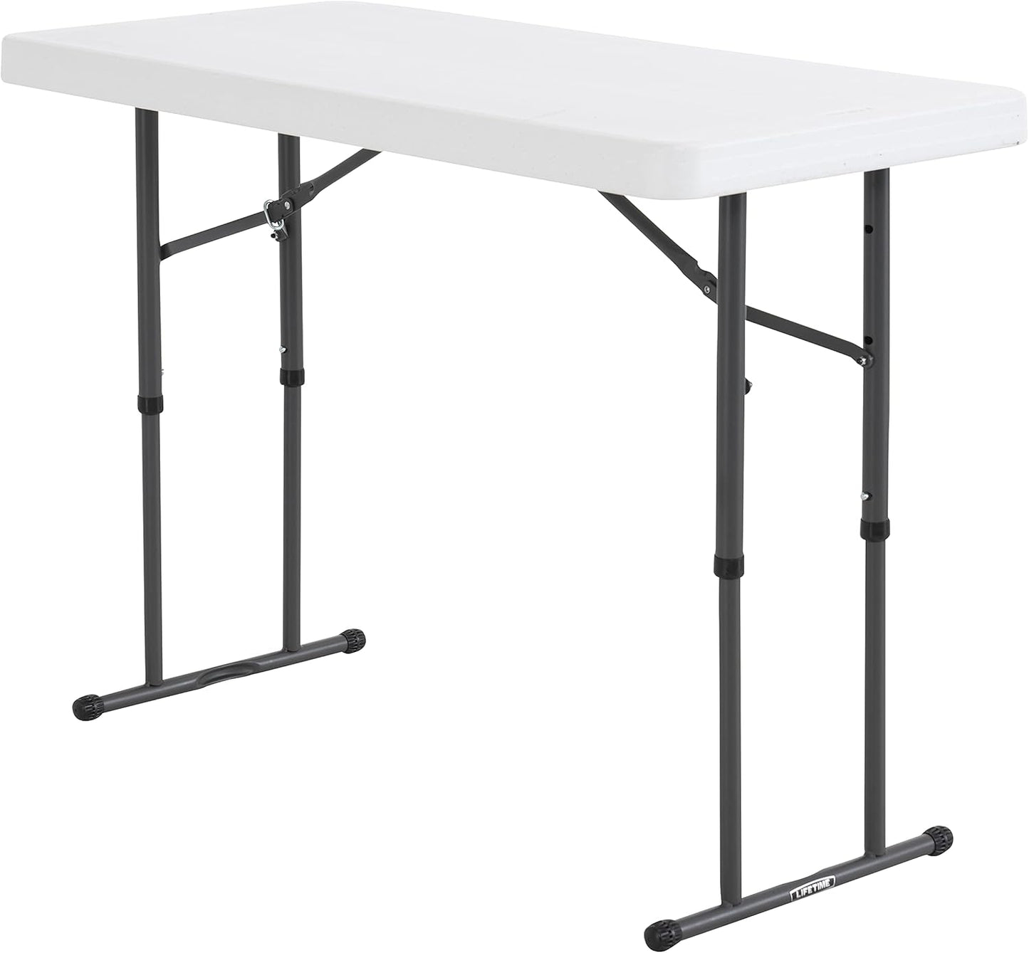 Lifetime Commercial Height Adjustable Folding Utility Table, 4-Foot