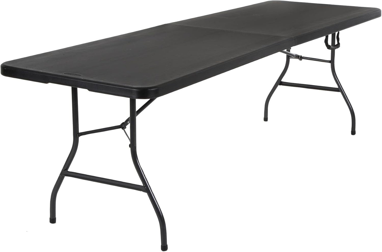 COSCO 4 ft. Centerfold Blow Mold Utility Table, Adjustable Height, White