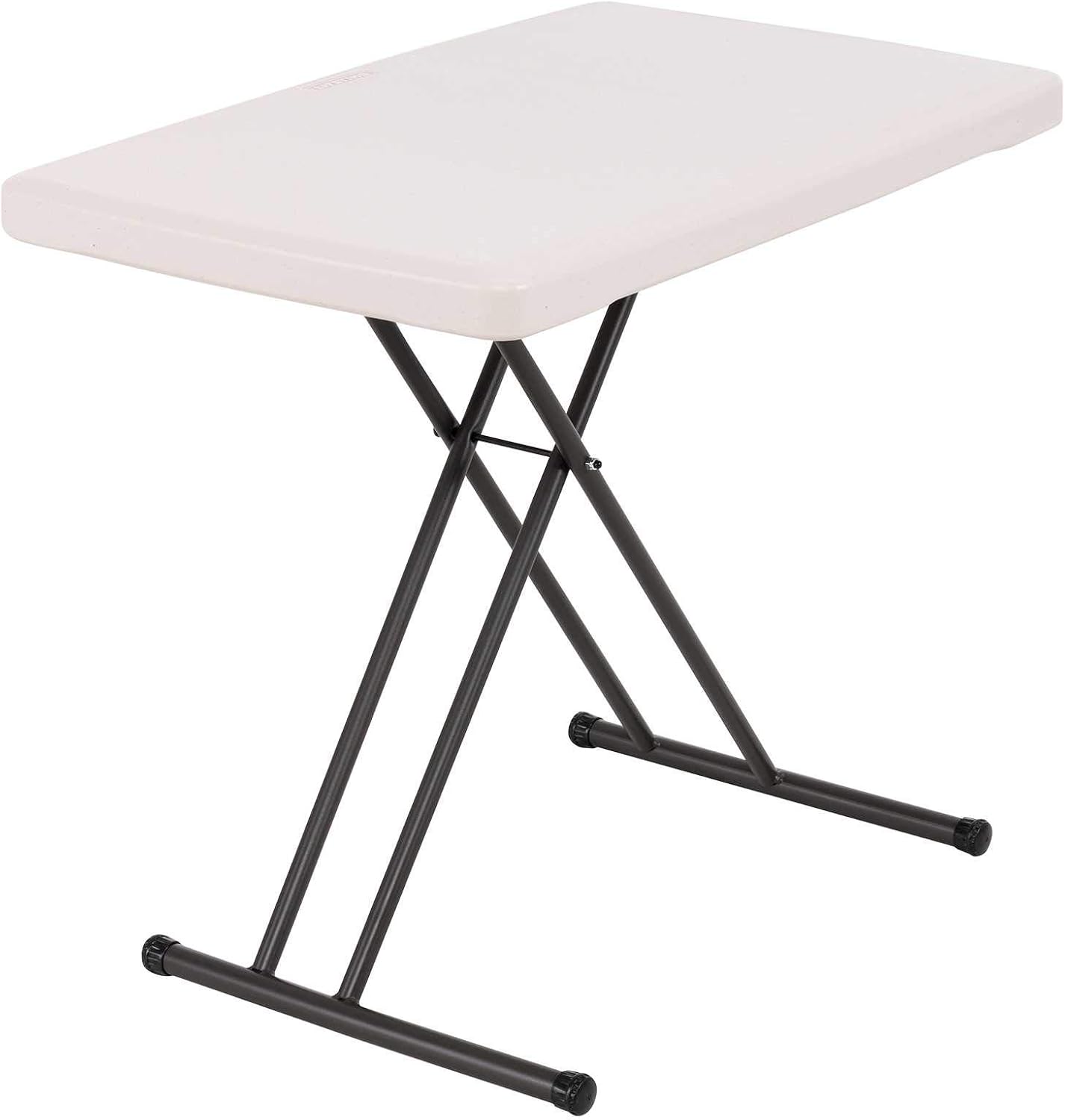 Lifetime 28241 Adjustable Folding Laptop Table TV Tray, 30 Inch, White Granite