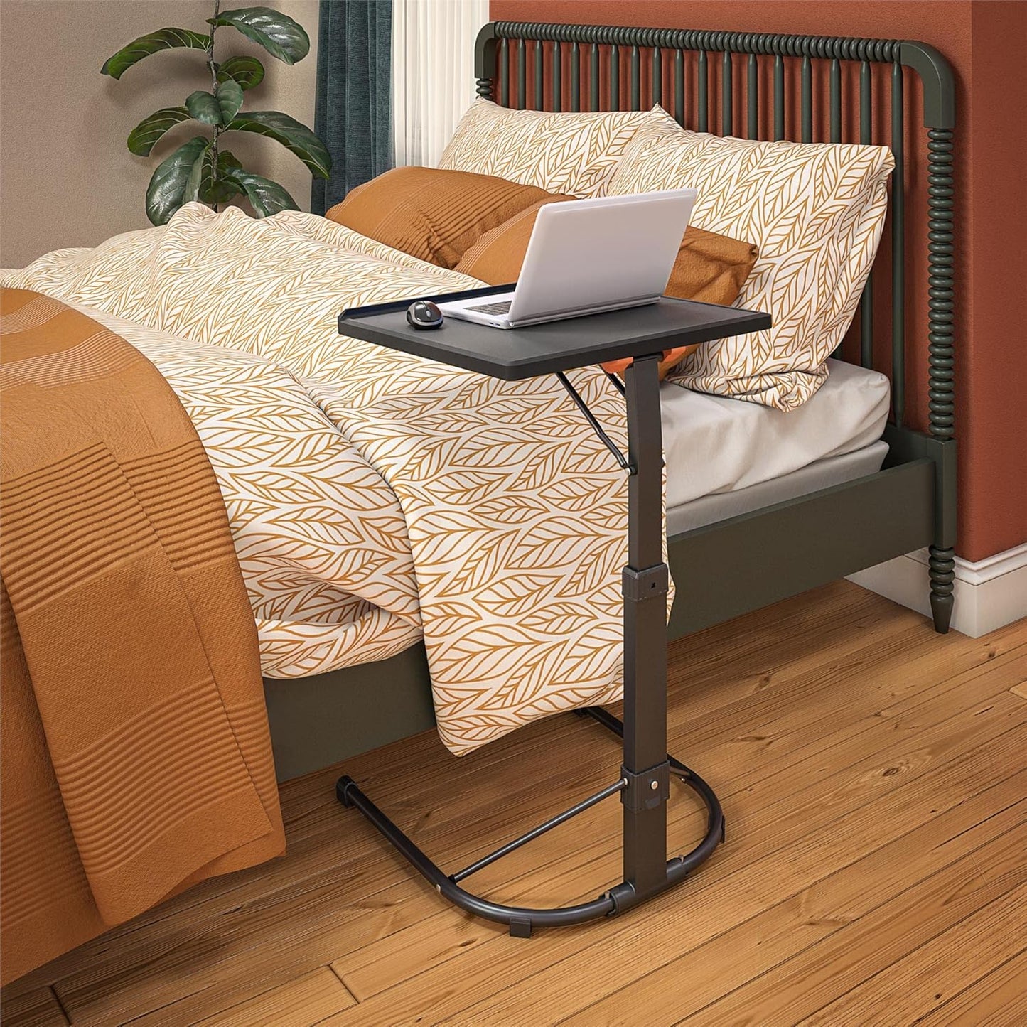 CoscoProducts Multi-Functional Personal Activity Table, Adjustable Height, Portable Workspace, for Snacking & Homework, Compact Fold, Space Saving, Black