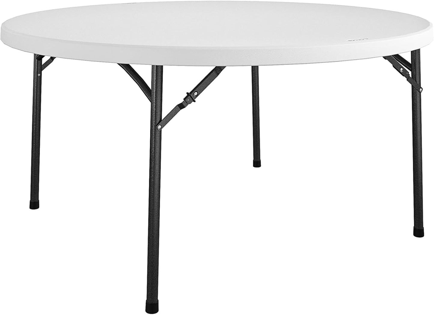 COSCO 4 ft. Centerfold Blow Mold Utility Table, Adjustable Height, White