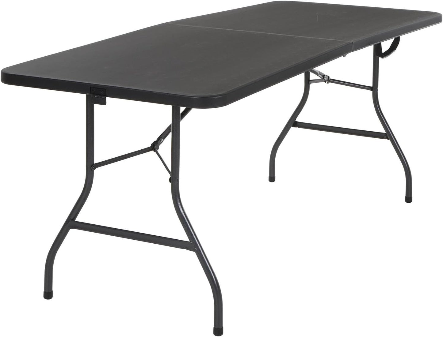 COSCO 4 ft. Centerfold Blow Mold Utility Table, Adjustable Height, White