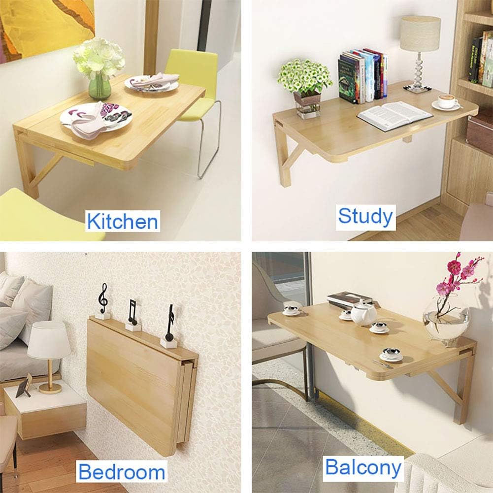 MM MELISEN Wall Mounted Folding Table for Laundry Room, Wall Mounted Fold Down Desk for Small Saving Spaces, Kids Floating Desk for Dining, Room, Study, Kitchen, Dinner, Bar